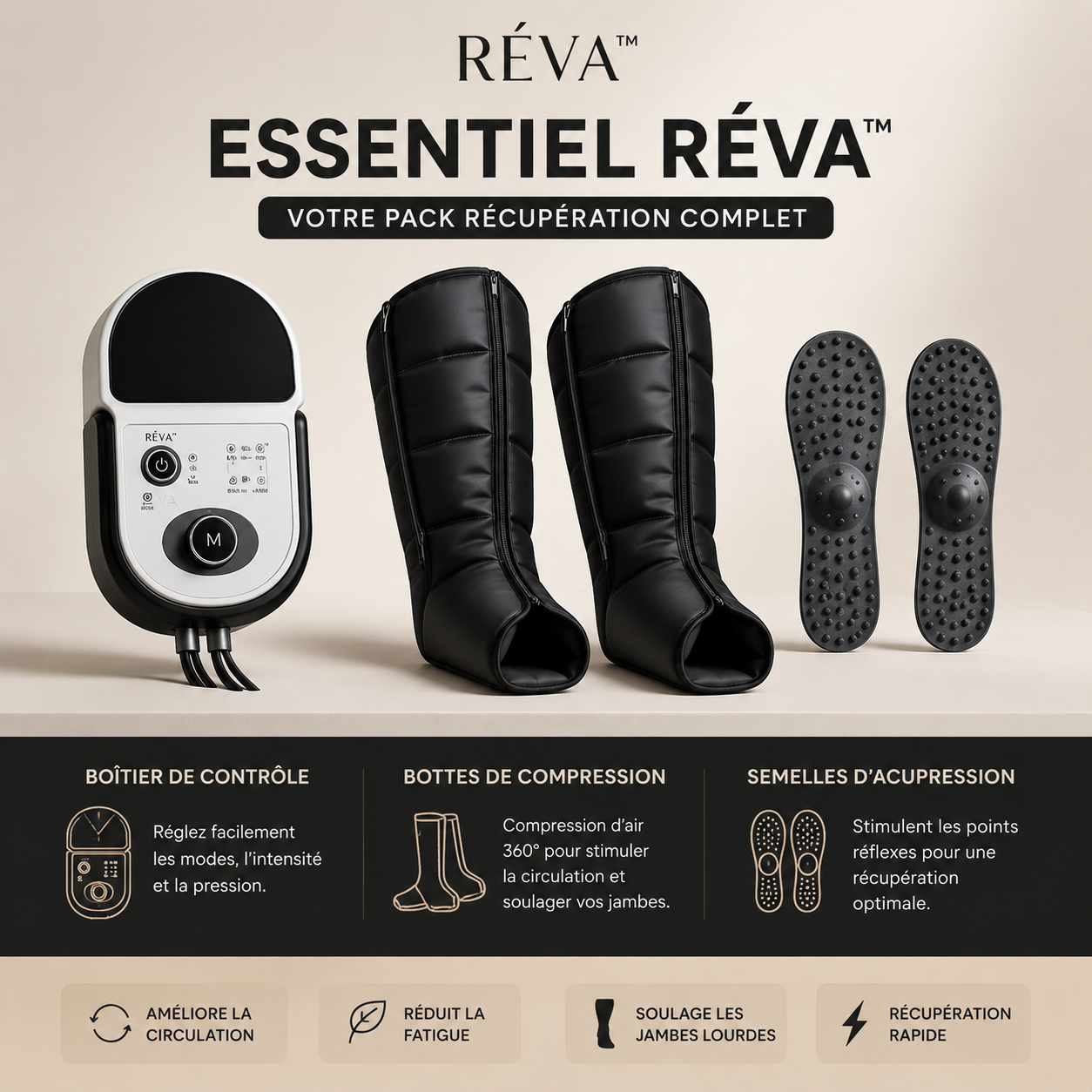 Masseur de Jambes à Compression RÉVA™